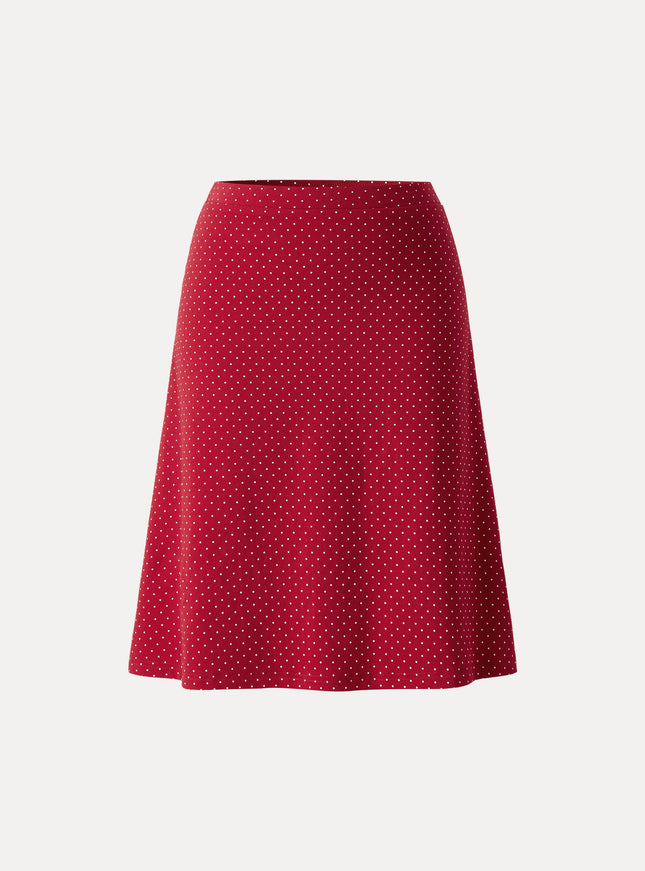 Stretch Cotton Polka Dot A-Line Flare Skirt Limited Edition