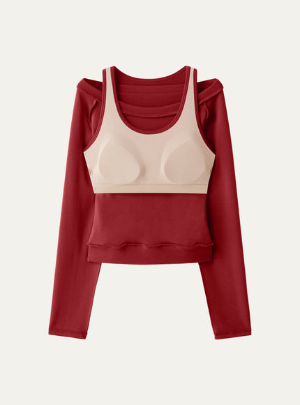 Multi-Wear Layering Built-In Bra Top