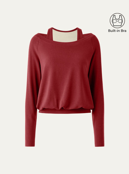 Multi-Wear Layering Built-In Bra Top