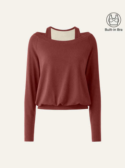 Multi-Wear Layering Built-In Bra Top
