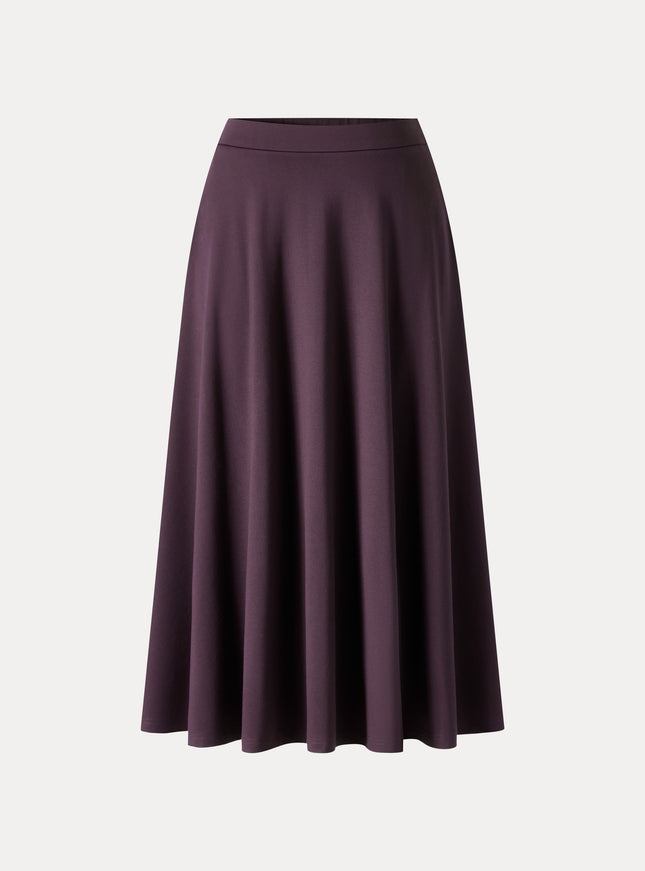 Office Staple Ponte High-Rise Circle Midi Skirt with Pockets