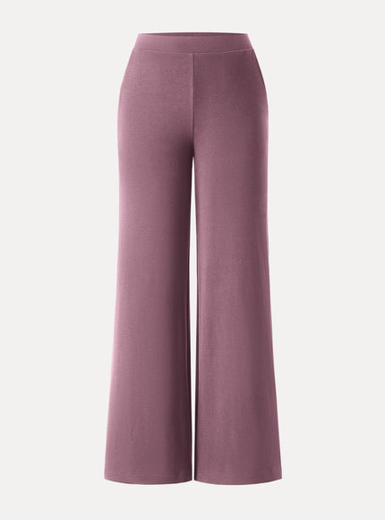 Lyocell Wool Mid Rise Wide Leg Pull-on Pant with Pockets