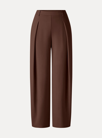 Ponte High-Rise Barrel Pants with Pockets