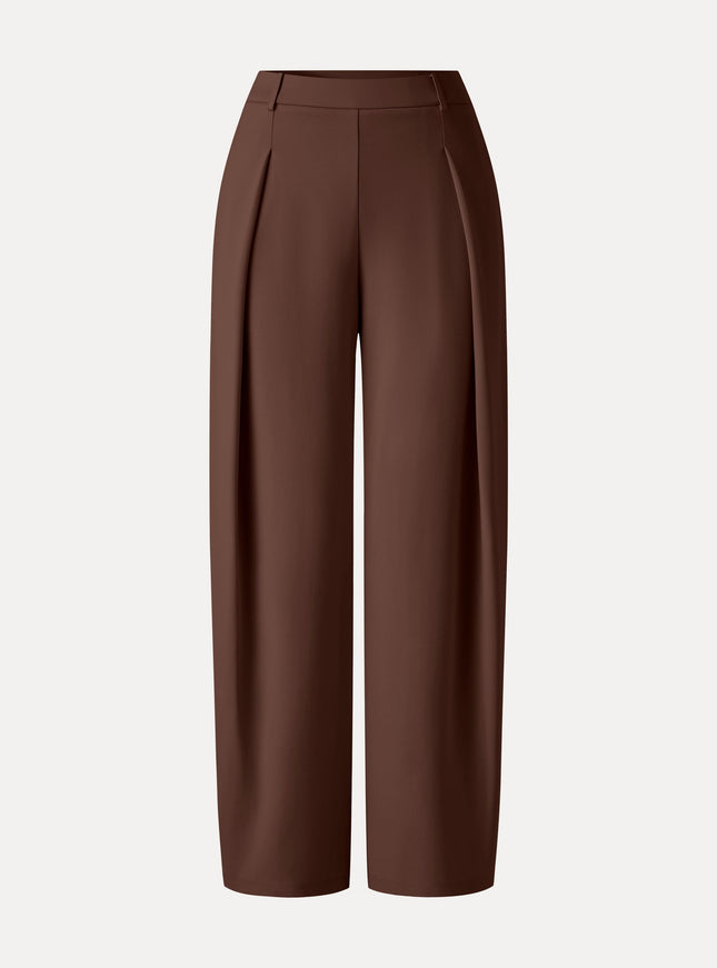 Ponte High-Rise Barrel Pants with Pockets
