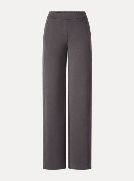 MaxWarm Stretch Ponte High-Rise Belted Wide-Leg Pants with Pockets