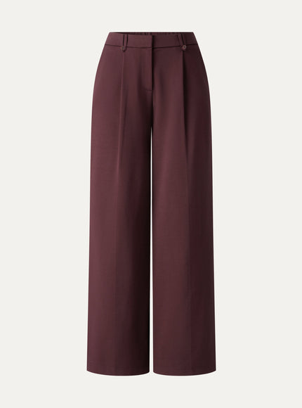 Ponte Low-Rise Straight Leg Ankled Pants with Pockets