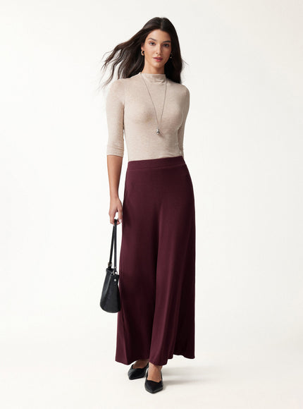 High-Rise A-Line Maxi Skirt