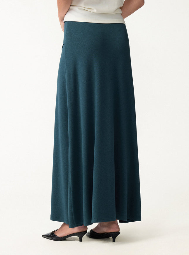 Drapey A-Line Midi Skirt