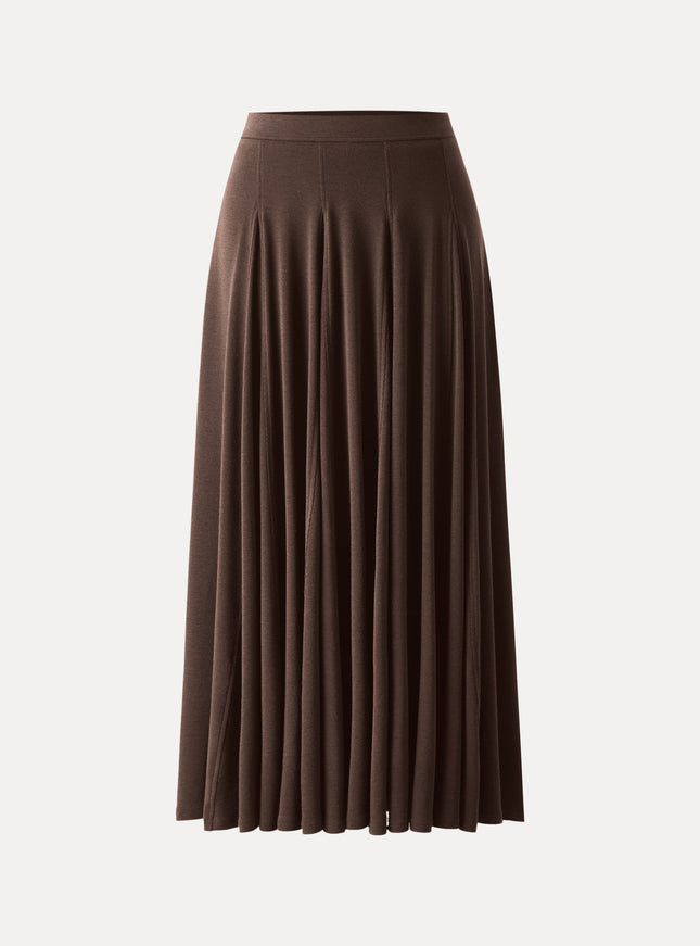 Godet Hem Pull-on Maxi Skirt