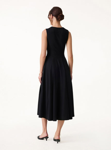 The Anytime Little Black Built-In Bra Dress with Pockets