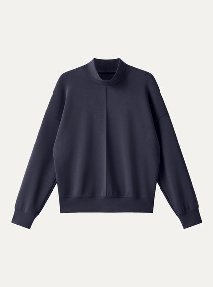 Modal Spacer Mockneck Long Sleeve Pullover Shirt