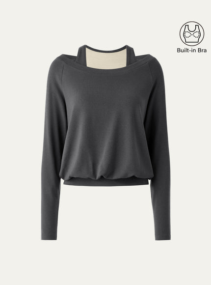Multi-Wear Layering Built-In Bra Top
