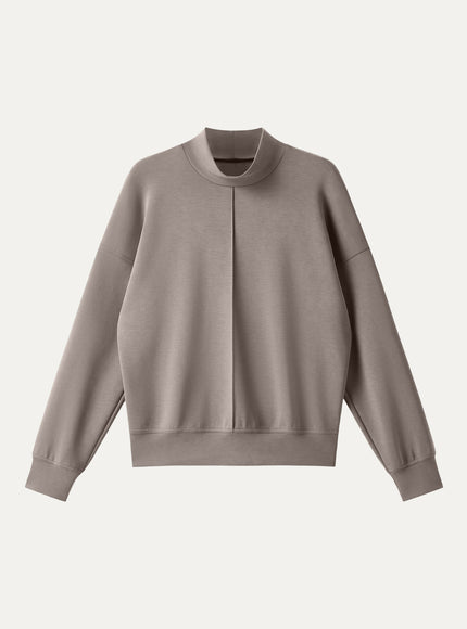 Modal Spacer Mockneck Long Sleeve Pullover Shirt