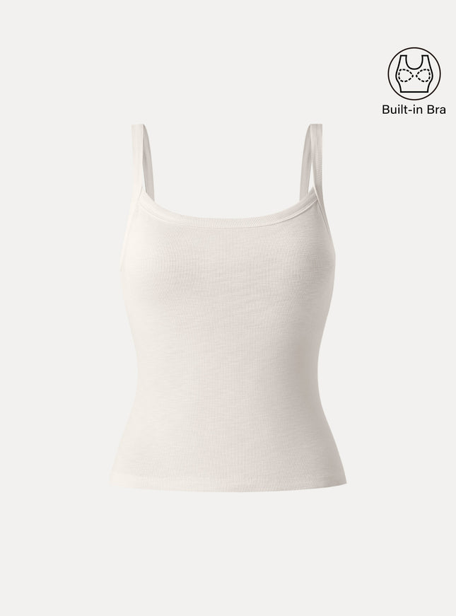 Everyday Cotton Low Back New Airy Built-In Bra Tank