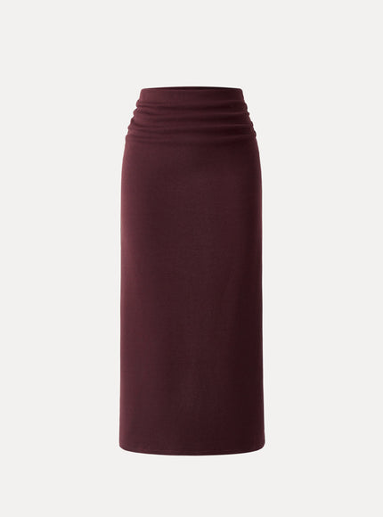 MaxWarm Ruched Side Pencil Maxi Skirt