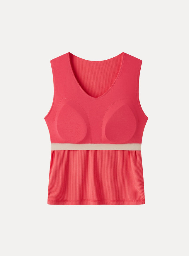 CoolTouch Ease V-Neck Wide Shoulder Built-In Bra Tank