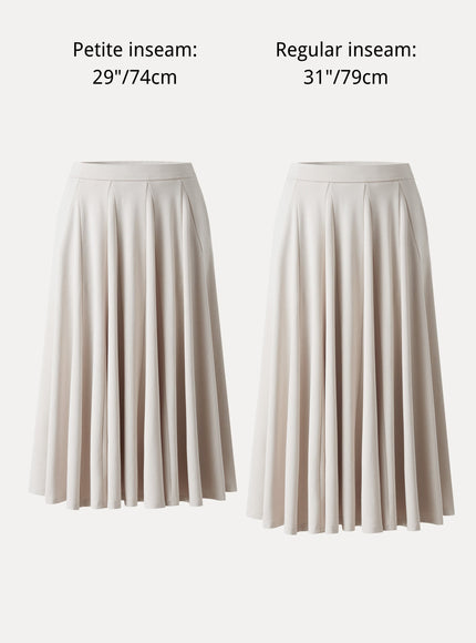 Lyocell Blend Volume Skirt with Pockets
