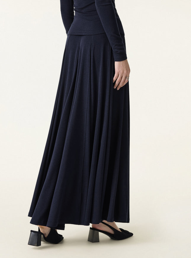 Godet Hem Pull-on Maxi Skirt