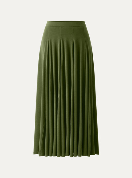 Godet Hem Pull-on Maxi Skirt