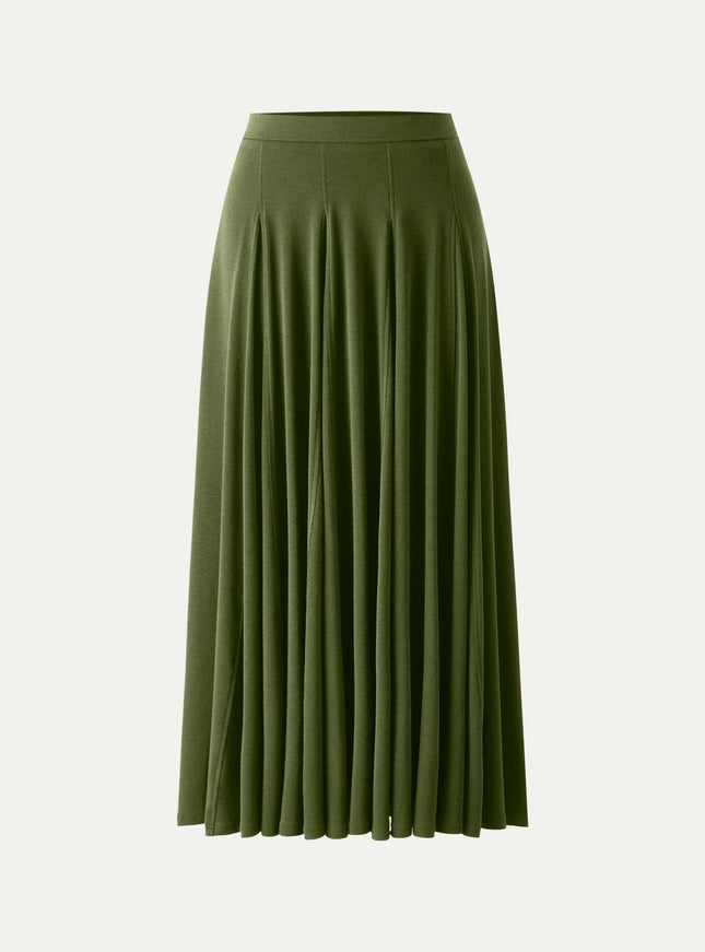 Godet Hem Pull-on Maxi Skirt
