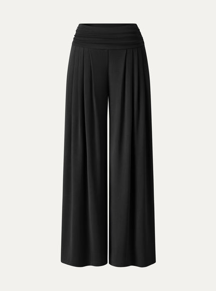 Sandwashed Super Flowy Tucked Palazzo Pant with Pockets