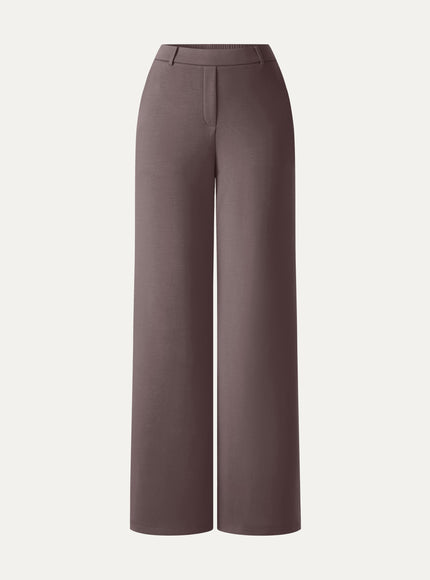 TravelEase Lyocell Spacer High-Rise Wide Leg Pants with Pockets