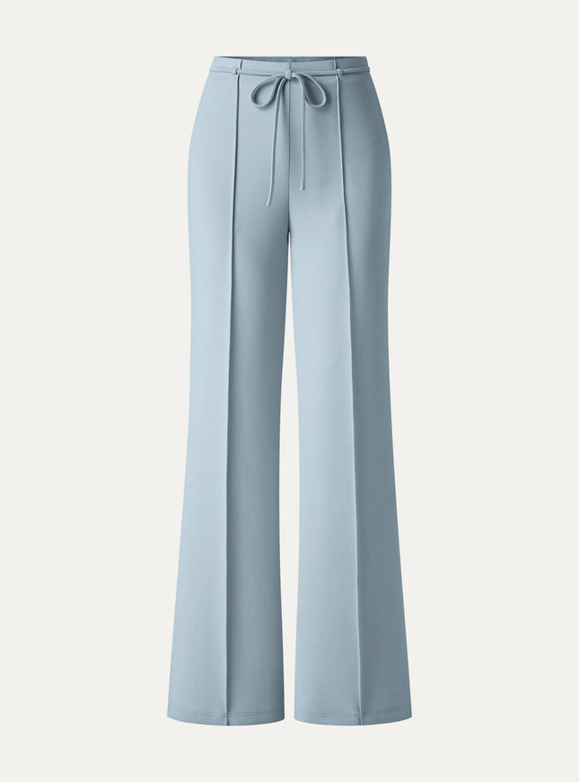 Lyocell Spacer Knit High-Rise Flare Pants with Pockets