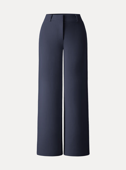 Stretchy Mid Rise Wide Leg Trouser