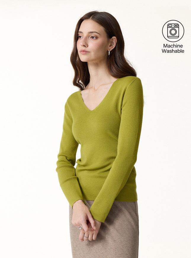The Everyday V-Neck Merino-Blend Sweater