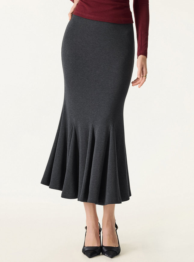 High-Rise Mermaid Midi Skirt