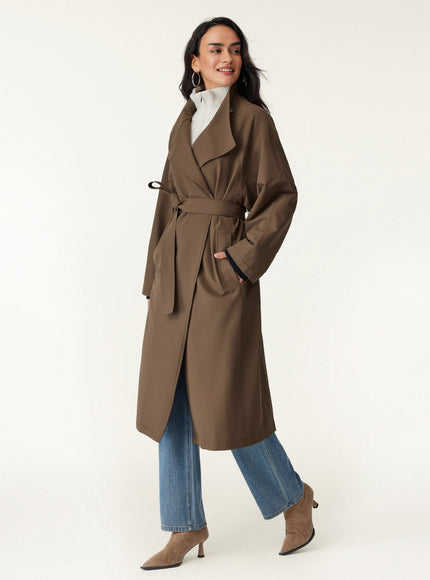 Waterproof Belted Trench Coat