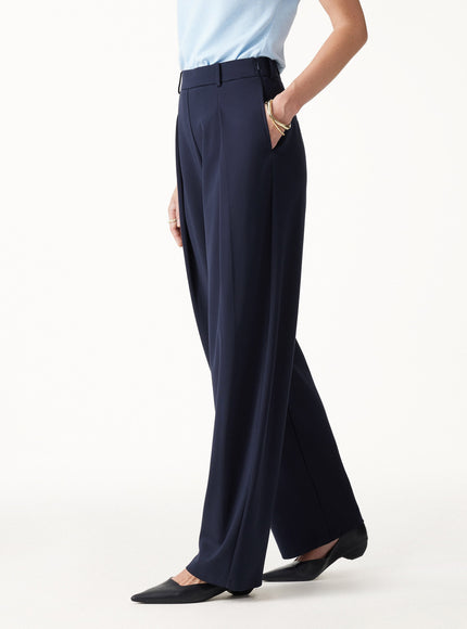 Ponte High-Rise Barrel Pants with Pockets