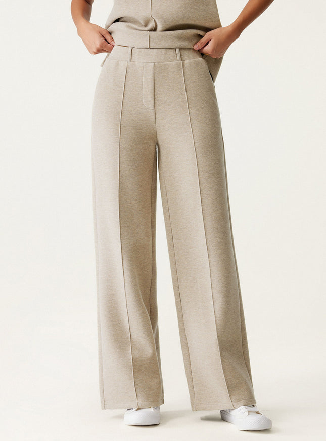 2Pcs Set Tall Turtle Neck Split Hem Top & High Waisted Warm Straight Leg Pull On Pant