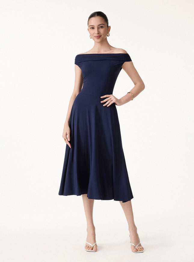 Multi-Wear Midi Built-In Bra Dress with Pockets