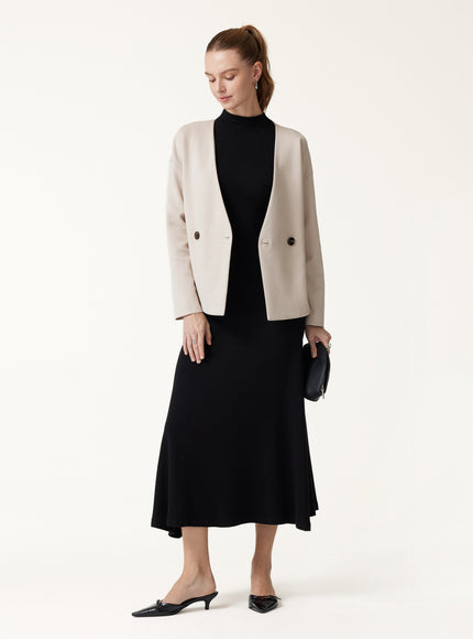 Spacer Knit Long Sleeve Cardigan