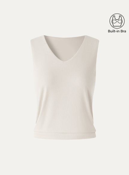 CoolTouch Ease V-Neck Wide Shoulder Built-In Bra Tank