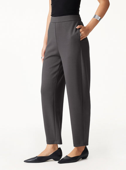 Petite TravelEase High-Rise Ankled Barrel Pants with Pockets