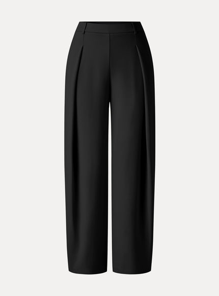 Ponte High-Rise Barrel Pants with Pockets